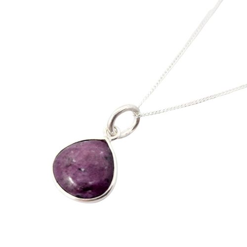Womens Ruby July Birthstone Sterling Silver Necklace - - 18 inches - NastyGal UK (+IE) - Modalova