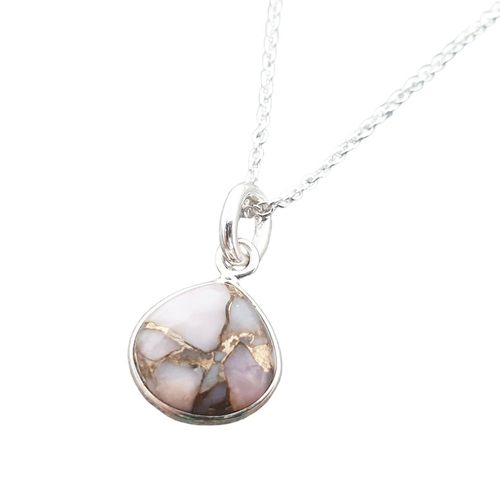Womens 925 Sterling Silver Opal October Birthstone Necklace - - 18 inches - Harfi - Modalova