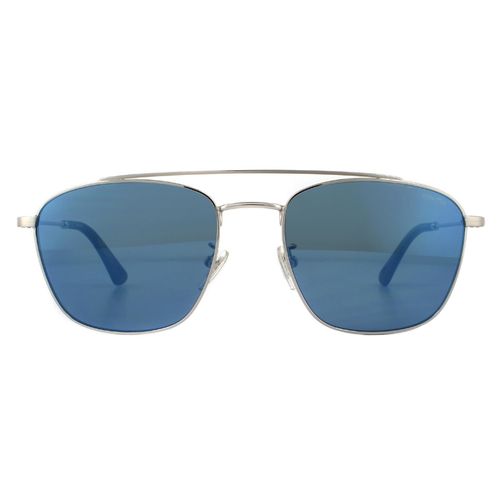 Square Shiny Palladium Smoke Blue Mirror Sunglasses - - One Size - Police - Modalova