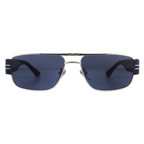 Rectangle Shiny Palladium Blue Sunglasses - - One Size - Police - Modalova