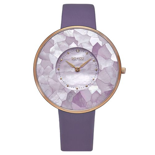 Womens Mosaic Mother-of-Pearl' Dial - 38mm - Gold Tone & Crystal Accents - Ultra Slim Quartz Watch, Genuine Leather Strap - Model 5274 - - One - NastyGal UK (+IE) - Modalova