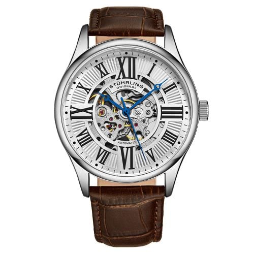 Atrium 3942 Automatic Wrist watch Skeletonized Dial 42mm Case Leather Band - - One Size - STÜHRLING Original - Modalova
