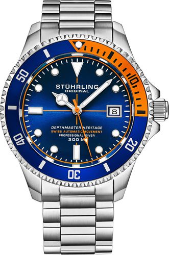 Depthmaster 883H Automatic Swiss Dive Watch with Water Resistance up to 660 Feet - - One Size - STÜHRLING Original - Modalova