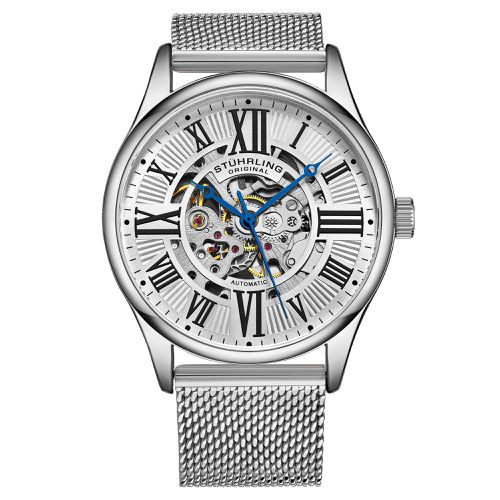 Atrium 3942M Automatic Wrist watch Skeletonized Dial 42mm Case Stainless Steel Mes - - One Size - STÜHRLING Original - Modalova