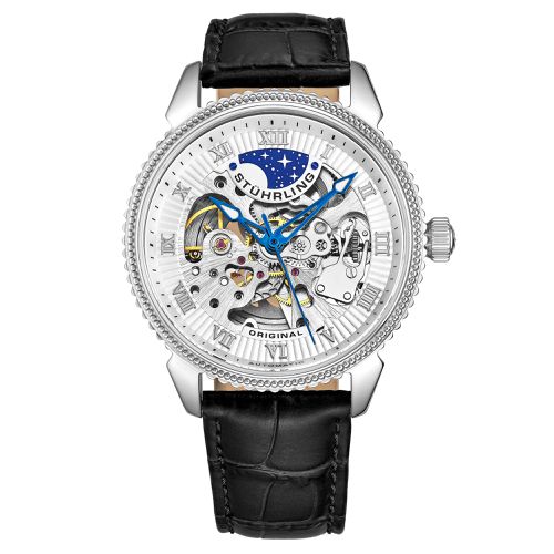 Special Reserve Automatic Skeleton Watch with Alligator Embossed Leather Strap - - One Size - STÜHRLING Original - Modalova