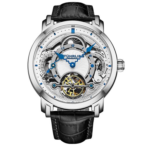 Celestial Timekeeper 1017 Dual Time Automatic 44mm Skeleton Watch - - One Size - STÜHRLING Original - Modalova