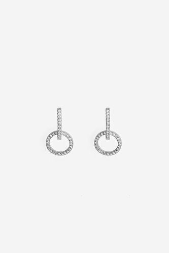 Womens Silver Small Hoop Earrings With Round Removable Charms - - One Size - NastyGal UK (+IE) - Modalova