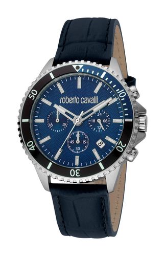 Textured Dial & Leather Straps Watch RC5G049L0025 - - One Size - Roberto Cavalli - Modalova