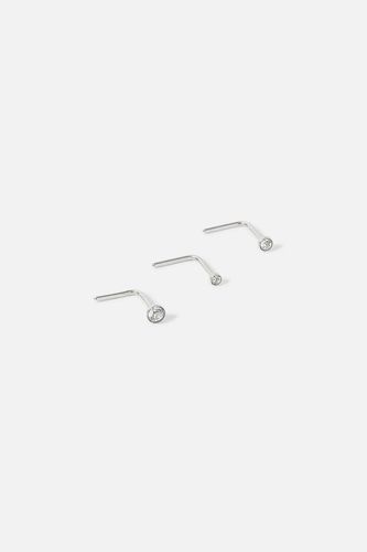 Womens Stainless Steel Mixed Nose Studs Set of Three - - One Size - NastyGal UK (+IE) - Modalova