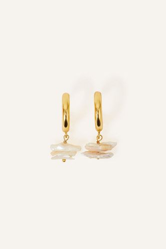 Womens 14ct Gold-Plated Keshi Pearl Hoop Earrings - - One Size - NastyGal UK (+IE) - Modalova