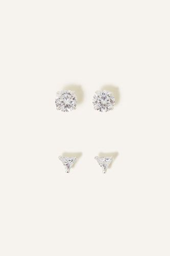 Womens Recycled Sterling Silver Sparkle Charm Stud Set of Two - - One Size - NastyGal UK (+IE) - Modalova