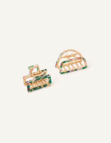 Womens Metal Resin Claw Clips Set of Two - - One Size - Accessorize - Modalova