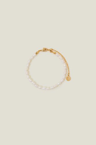 Womens 14ct Gold-Plated Seed Pearl Bracelet - - One Size - Accessorize - Modalova