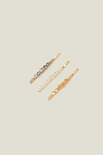 Womens 3-Pack Sparkle Bead Hair Slides - - One Size - NastyGal UK (+IE) - Modalova