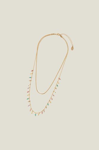 Womens Layered Tiny Bead Necklace - - One Size - NastyGal UK (+IE) - Modalova