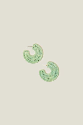 Womens Raffia Wrap Hoop Earrings - - One Size - NastyGal UK (+IE) - Modalova