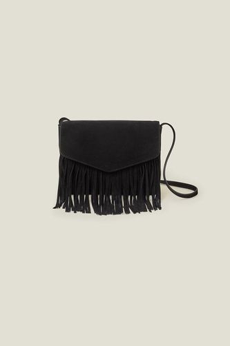 Womens Leather Fringe Cross-Body Bag - - One Size - Accessorize - Modalova