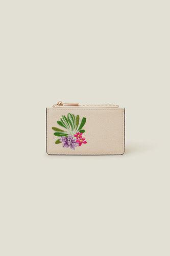 Womens Floral Embroidered Card Holder - - One Size - Accessorize - Modalova