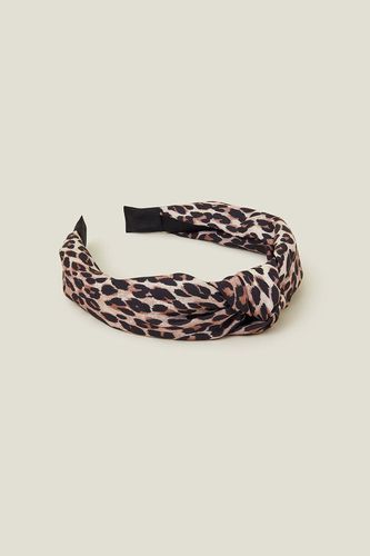 Womens Leopard Print Knot Headband - - One Size - Accessorize - Modalova