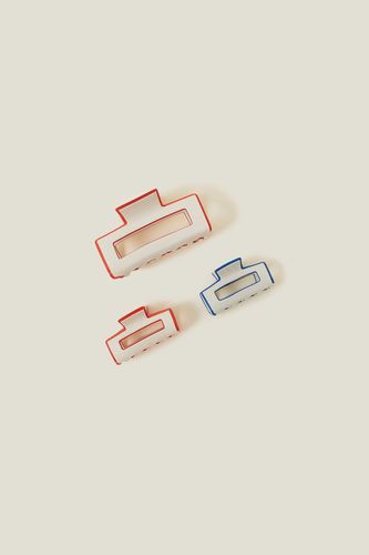 Womens 3-Pack Contrast Claw Clips - - One Size - Accessorize - Modalova