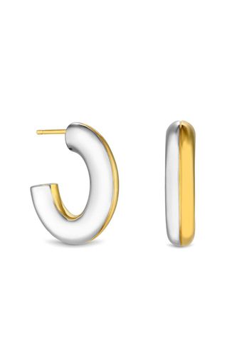 Womens Two Tone Plated Recycled Hoop Earrings - Gift Pouch - - One Size - NastyGal UK (+IE) - Modalova