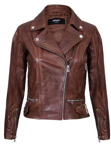 Womens Leather Biker Jacket-Stockholm - - 16 - NastyGal UK (+IE) - Modalova