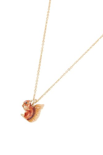 Womens Enamel Red Squirrel Necklace - - One Size - Fable England - Modalova