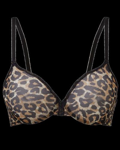 Womens Glossies Leopard Sheer Moulded Bra - - 30E - Gossard - Modalova