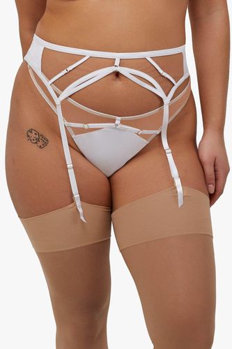 Womens Ramona Optic Strap Detail Illusion Mesh Suspender - 8 - Playful Promises - Modalova