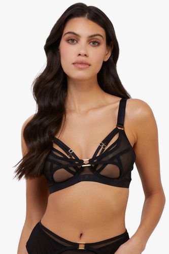 Womens Holland Strappy Fishnet & Mesh Plunge Bra - - 32GG - Playful Promises - Modalova