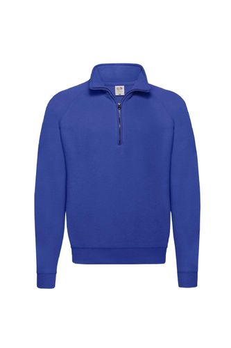 Zip Neck Sweatshirt Top - Blue - L - Fruit of the Loom - Modalova