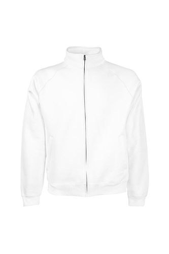 Sweatshirt Jacket - White - S - Fruit of the Loom - Modalova