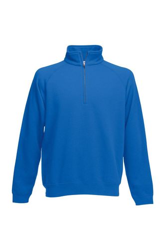 Zip Neck Sweatshirt - Blue - L - Fruit of the Loom - Modalova