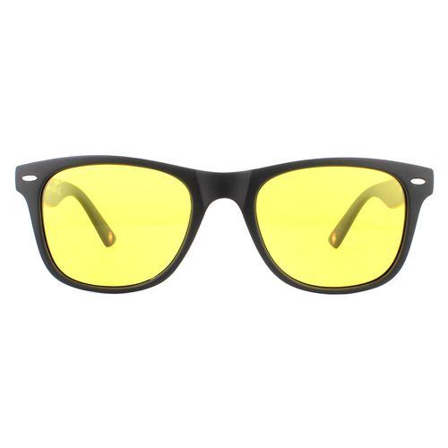 Rectangle Matte Rubbertouch Yellow High Contrast Polarized Sunglasses - One Size - montana - Modalova