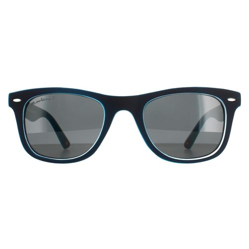 Square Blue Rubbertouch Grey Polarized MP41 Sunglasses - One Size - montana - Modalova