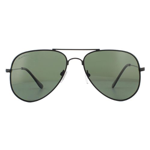 Aviator Matte Balck G15 Green Polarized Sunglasses - - One Size - montana - Modalova