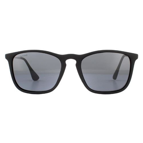 Rectangle Rubbertouch Smoke Polarized Sunglasses - One Size - montana - Modalova