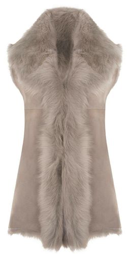 Womens Toscana Sheepskin Long Gilet-Sorocaba - - 16 - Infinity Leather - Modalova