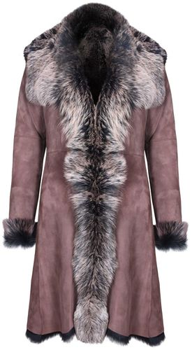 Womens Toscana Sheepskin Suede Trench Coat-Tbilisi - - 20 - Infinity Leather - Modalova