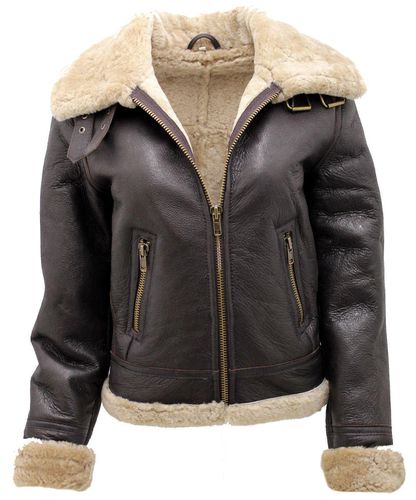 Womens B3 Sheepskin Leather Flying Jacket-Kayseri - - 24 - Infinity Leather - Modalova