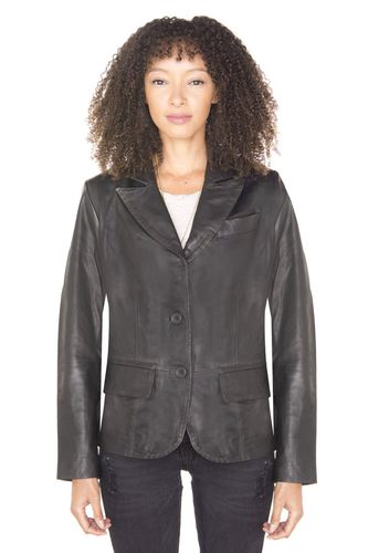 Womens Leather Blazer Jacket-Seregno - - 22 - NastyGal UK (+IE) - Modalova
