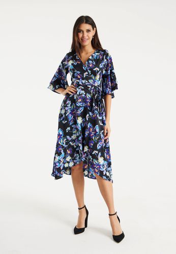 Womens Floral Print Wrap Dress - - 8 - NastyGal UK (+IE) - Modalova