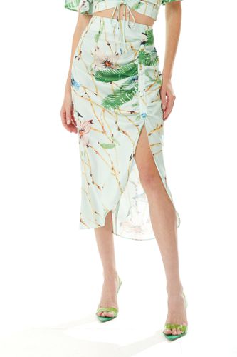 Womens Bird Print Midi Skirt in Mint - 8 - NastyGal UK (+IE) - Modalova