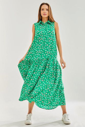 Womens Oversized Cherry Print Maxi Dress in - 16 - Liquorish - Modalova