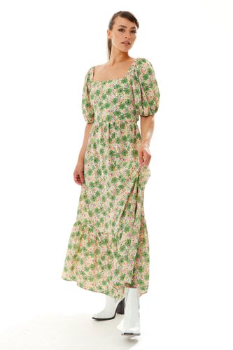 Womens Green Floral Maxi Dress with Cut out Back - - 10 - NastyGal UK (+IE) - Modalova