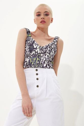Womens Abstract Print Corset Style Top With Elasticated Straps And A Back Zip - - 8 - NastyGal UK (+IE) - Modalova
