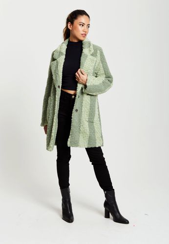 Womens Teddy Coat In Stripe - L - NastyGal UK (+IE) - Modalova