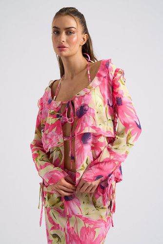 Womens Floral Tie Front Top - - 8 - Urban Bliss - Modalova