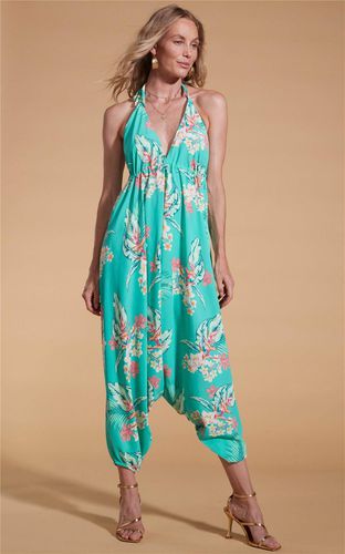 Womens Genie Tropical Print Jumpsuit Stylish Halter Style V-Neck Playsuit - - One Size - NastyGal UK (+IE) - Modalova