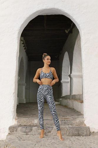 Womens Malala Leopard Print Stretchy Yoga Leggings High Rise Active trousers - - 6 - Dancing Leopard - Modalova